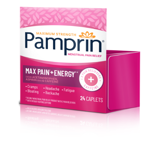 Pamprin Menstrual Pain Relief Multi-Symptom Caplets, Maximum Strenght - 40ct