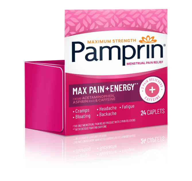 Pamprin Menstrual Pain Relief Multi-Symptom Caplets, Maximum Strenght - 40ct